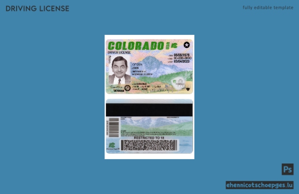 USA Colorado Führerschein Beispielvorschau 2022-heute